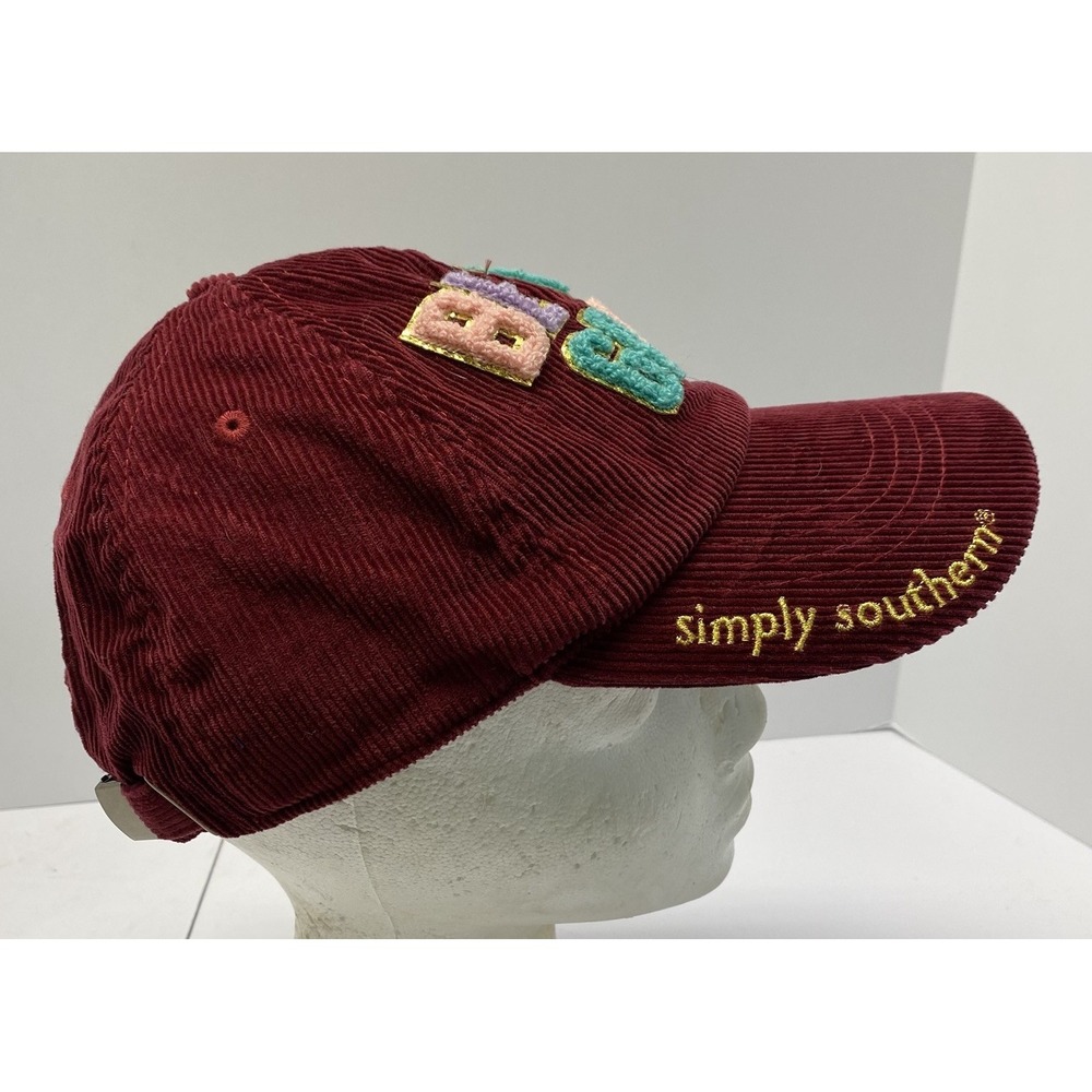 Simply Southern Be The Good‎ Corduroy Burgundy Strap Back Women's Hat